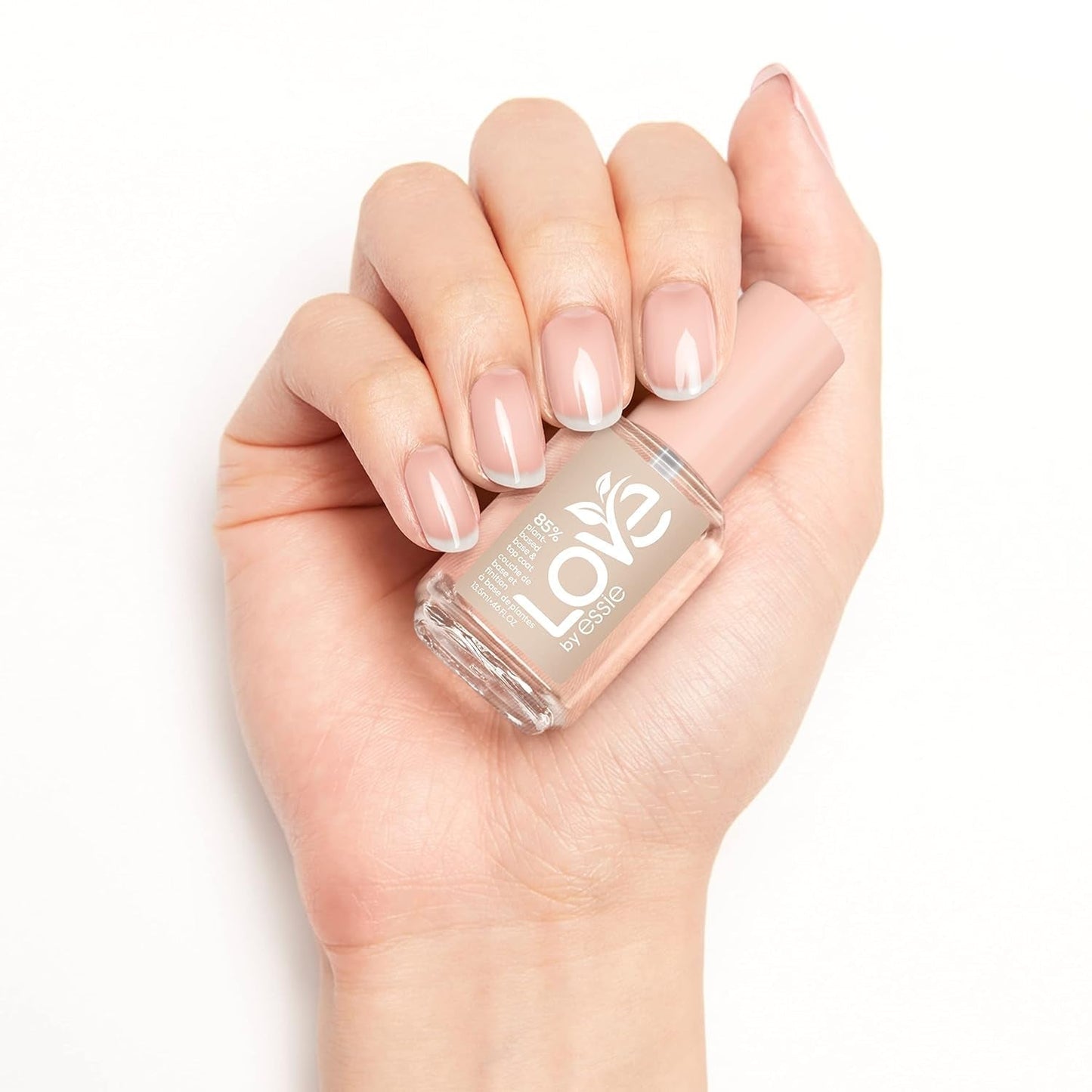 LOVE by  Nail Care, 85% Plant-Based, Salon-Quality, Base and Top Coat, 0.46 Fl Oz