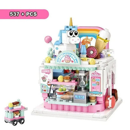 Loz Amusement Park Food Truck Merry-Go-Round Ferris Wheel Mini House Diamond Mini Building Block Cute Toys for Kids and Girls
