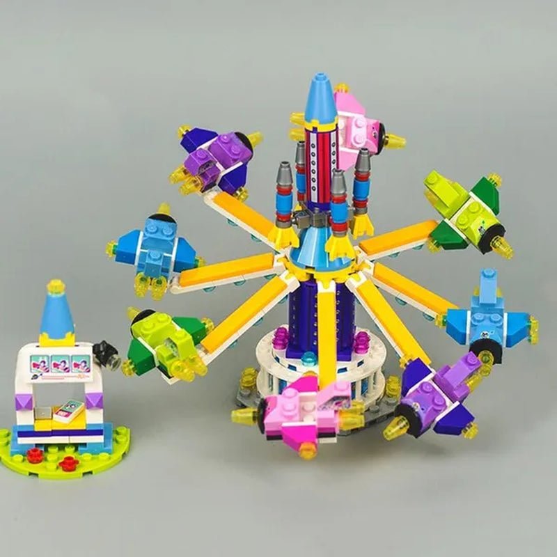 Loz Amusement Park Food Truck Merry-Go-Round Ferris Wheel Mini House Diamond Mini Building Block Cute Toys for Kids and Girls