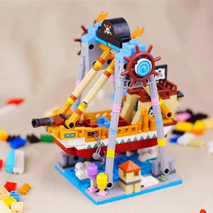 Loz Amusement Park Food Truck Merry - Go - Round Ferris Wheel Mini House Diamond Mini Building Block Cute Toys for Kids and Girls - WORLD TIME VISITS