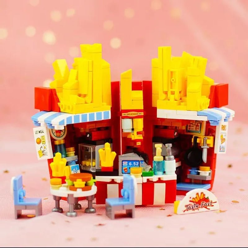 Loz Amusement Park Food Truck Merry-Go-Round Ferris Wheel Mini House Diamond Mini Building Block Cute Toys for Kids and Girls