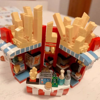 Loz Amusement Park Food Truck Merry-Go-Round Ferris Wheel Mini House Diamond Mini Building Block Cute Toys for Kids and Girls