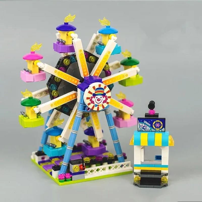 Loz Amusement Park Food Truck Merry-Go-Round Ferris Wheel Mini House Diamond Mini Building Block Cute Toys for Kids and Girls