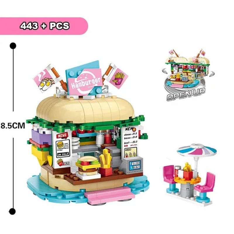 Loz Amusement Park Food Truck Merry-Go-Round Ferris Wheel Mini House Diamond Mini Building Block Cute Toys for Kids and Girls