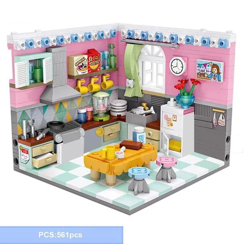 Loz Amusement Park Food Truck Merry-Go-Round Ferris Wheel Mini House Diamond Mini Building Block Cute Toys for Kids and Girls