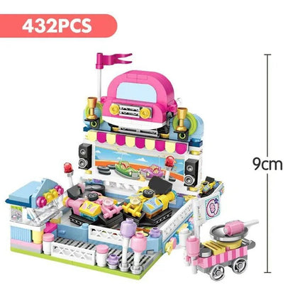 Loz Amusement Park Food Truck Merry-Go-Round Ferris Wheel Mini House Diamond Mini Building Block Cute Toys for Kids and Girls