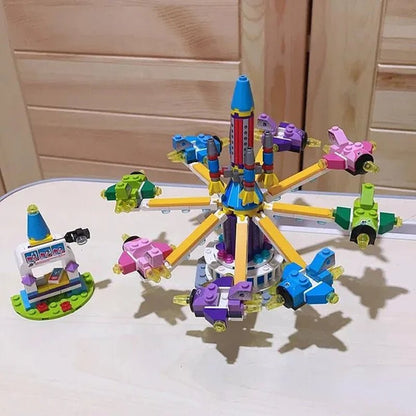 Loz Amusement Park Food Truck Merry-Go-Round Ferris Wheel Mini House Diamond Mini Building Block Cute Toys for Kids and Girls