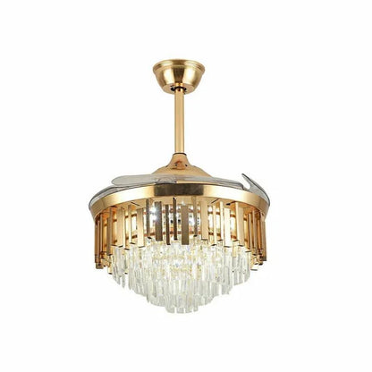 Luxury 42" Crystal Chandelier Modern Ceiling Fan Light Lamp CCT Dimmable Remote - WORLD TIME VISITS