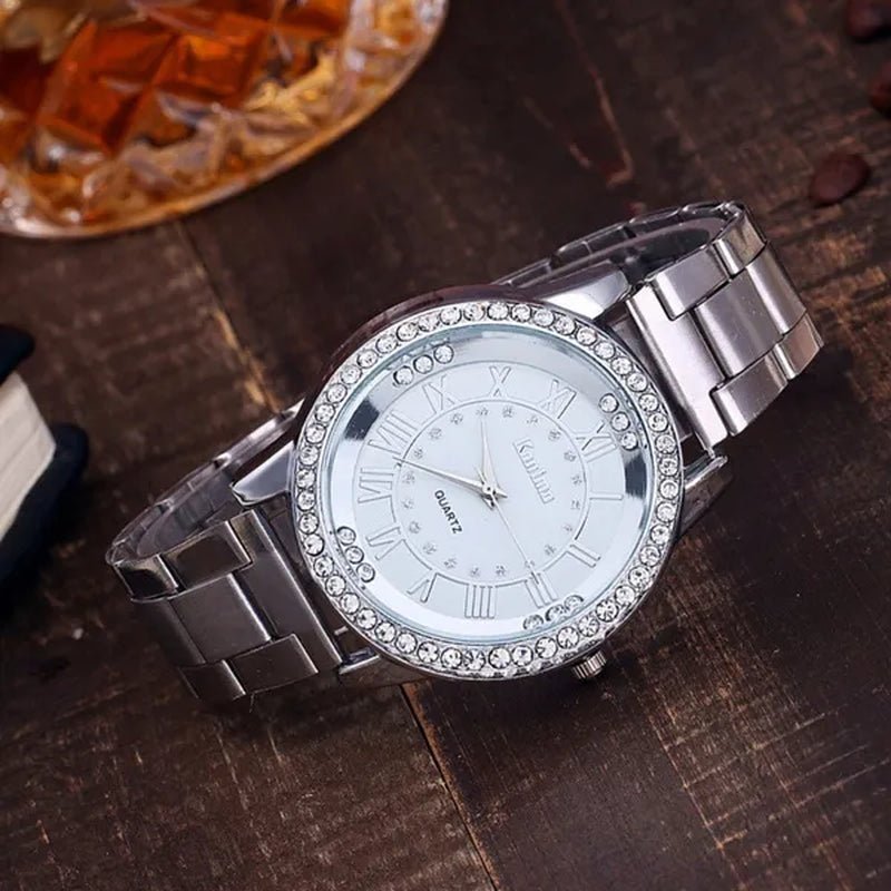 Luxury Brand Ladies Quartz Watches Women Full Diamond Rose Watch Gold Fashion Watch for Gift Clock Reloj Mujer Montre Femme