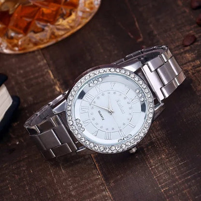 Luxury Brand Ladies Quartz Watches Women Full Diamond Rose Watch Gold Fashion Watch for Gift Clock Reloj Mujer Montre Femme