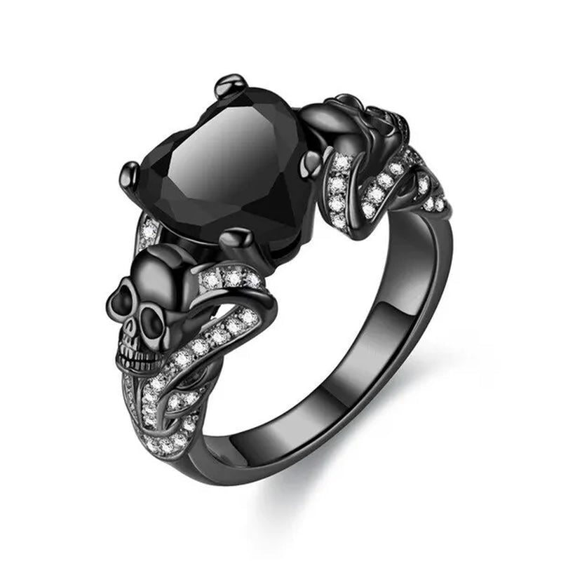 Luxury Couple Rings Sweet Love Fashion Jewelry Heart Rings for Women Engagement Band Wedding Diamond Ring Natural Gemstones Ruby Ring - WORLD TIME VISITS
