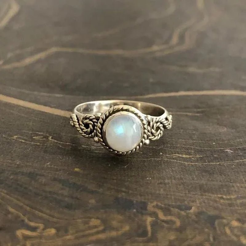 Luxury Fashion 925 Sterling Silver Brilliant Natural Rainbow Moonstone Gemstone Diamond Ring Wedding Band Engagement Party Christmas Gift Ring Size 4 - 12 Anillos - WORLD TIME VISITS