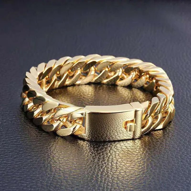 Luxury Fashion Creative Men's and Women's Bracelets Gold Black Silver Bracelets Party Hip - hop Bracelets Punk Bracelets Birthday Party Jewelry Gifts - WORLD TIME VISITS