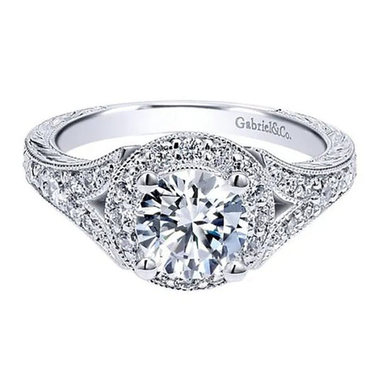 Luxury Female 2ct Diamond Solitaire Ring S925 Original Silver Flower Vine Micro Paved Moissanite Wedding Ring Promise Engagement Rings - WORLD TIME VISITS