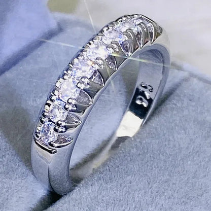 Luxury  silver /18K Gold Ring  925 Sterling Silver Womens Ring  White Sapphire Wedding Band Engagement Diamond Ring Fine Jewelry Christmas Gift Size:6 7 8 9 10