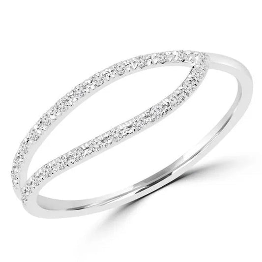 Majesty Diamonds MDR170056 0.1 CTW Round Diamond Cocktail Ring in 14K - WORLD TIME VISITS