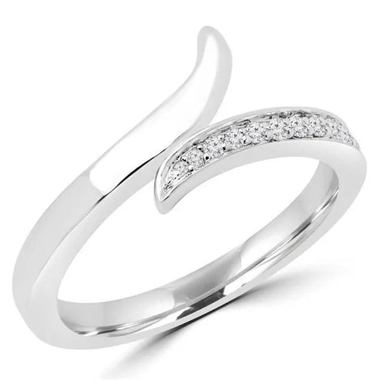 Majesty Diamonds MDR170071 - 6 0.13 CTW Round Diamond Eternity Wedding Band Ring in 14K White Gold - Size 6 - WORLD TIME VISITS