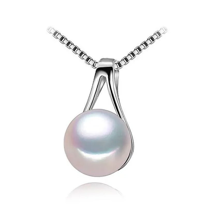 Majesty Diamonds MDS170024 Freshwater Pearls Fancy Pendant Necklace in .925 Sterling Silver - WORLD TIME VISITS