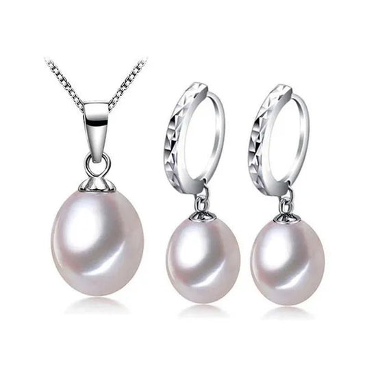 Majesty Diamonds MDS170066 Freshwater Pearls Pendant Set in .925 Sterling Silver - WORLD TIME VISITS