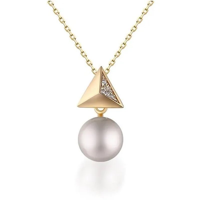Majesty Diamonds MDS170333 3 CTW Round White Pearl Fancy Pendant Necklace in .925 Sterling Silver - WORLD TIME VISITS