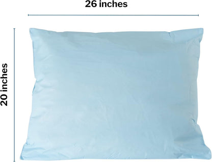 Medical Pillow [1 Count] Limited Reusable Hospital Bed Pillows, Fluid Moisture and Stain-Resistant, Blue, 20 in X 26 In