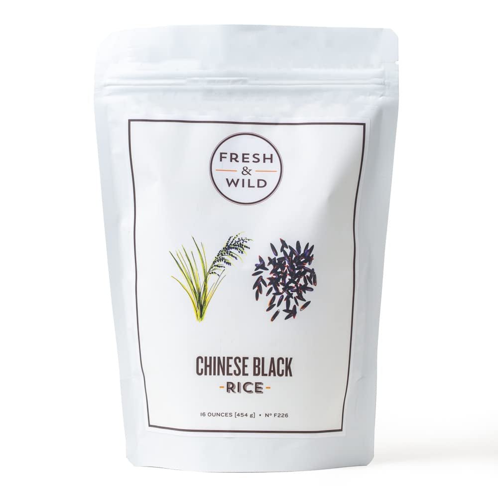 | Medium - Grain Chinese Black Rice | Organic, Healthy, Gluten - Free Grains | 1 Lb | Chef - Inspired Ingredients - WORLD TIME VISITS
