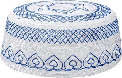 Men Muslim Prayer Kufi Hat Prayer Headwear Cap Islamic Beanie Skull Cap Embroidery Kofia Topi Sun Hat - WORLD TIME VISITS