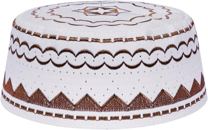 Men Muslim Prayer Kufi Hat Prayer Headwear Cap Islamic Beanie Skull Cap Embroidery Kofia Topi Sun Hat - WORLD TIME VISITS