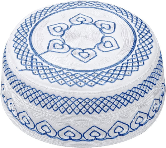 Men Muslim Prayer Kufi Hat Prayer Headwear Cap Islamic Beanie Skull Cap Embroidery Kofia Topi Sun Hat - WORLD TIME VISITS