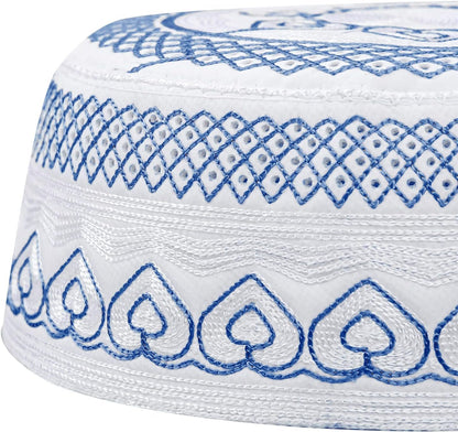 Men Muslim Prayer Kufi Hat Prayer Headwear Cap Islamic Beanie Skull Cap Embroidery Kofia Topi Sun Hat