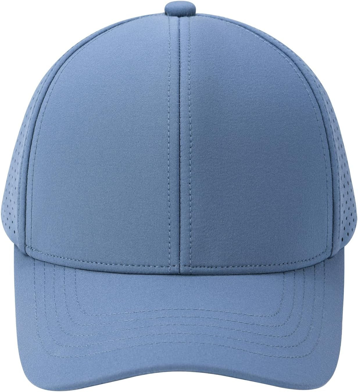 Men Quick Dry Baseball Cap Laser Cut Mesh Ball Curved Brim Snapback Hat - WORLD TIME VISITS