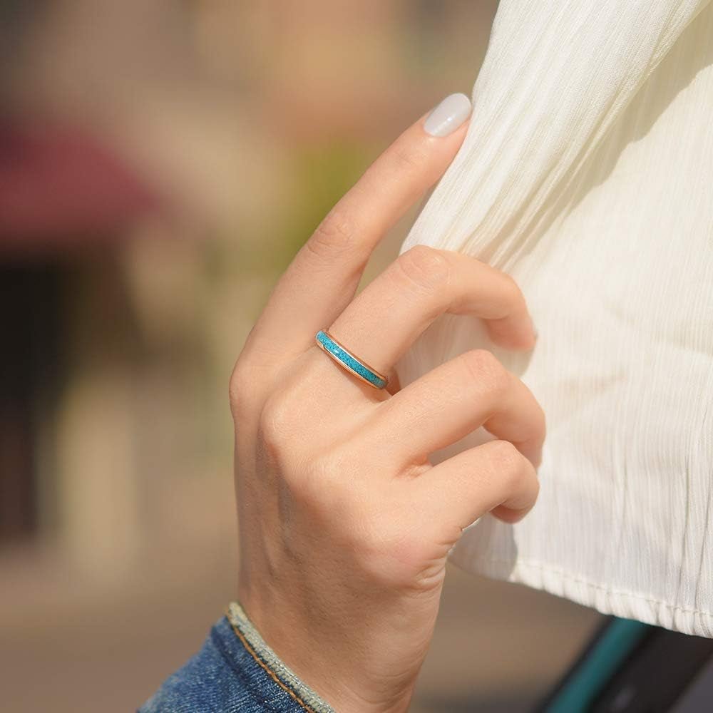 Men Women Wedding Bands 4Mm/6Mm Tungsten Viking Carbide Calaite Granules Ring with Jewelry Domed Polished Infinity Unique for Him Her Silver/Black/Rose Gold