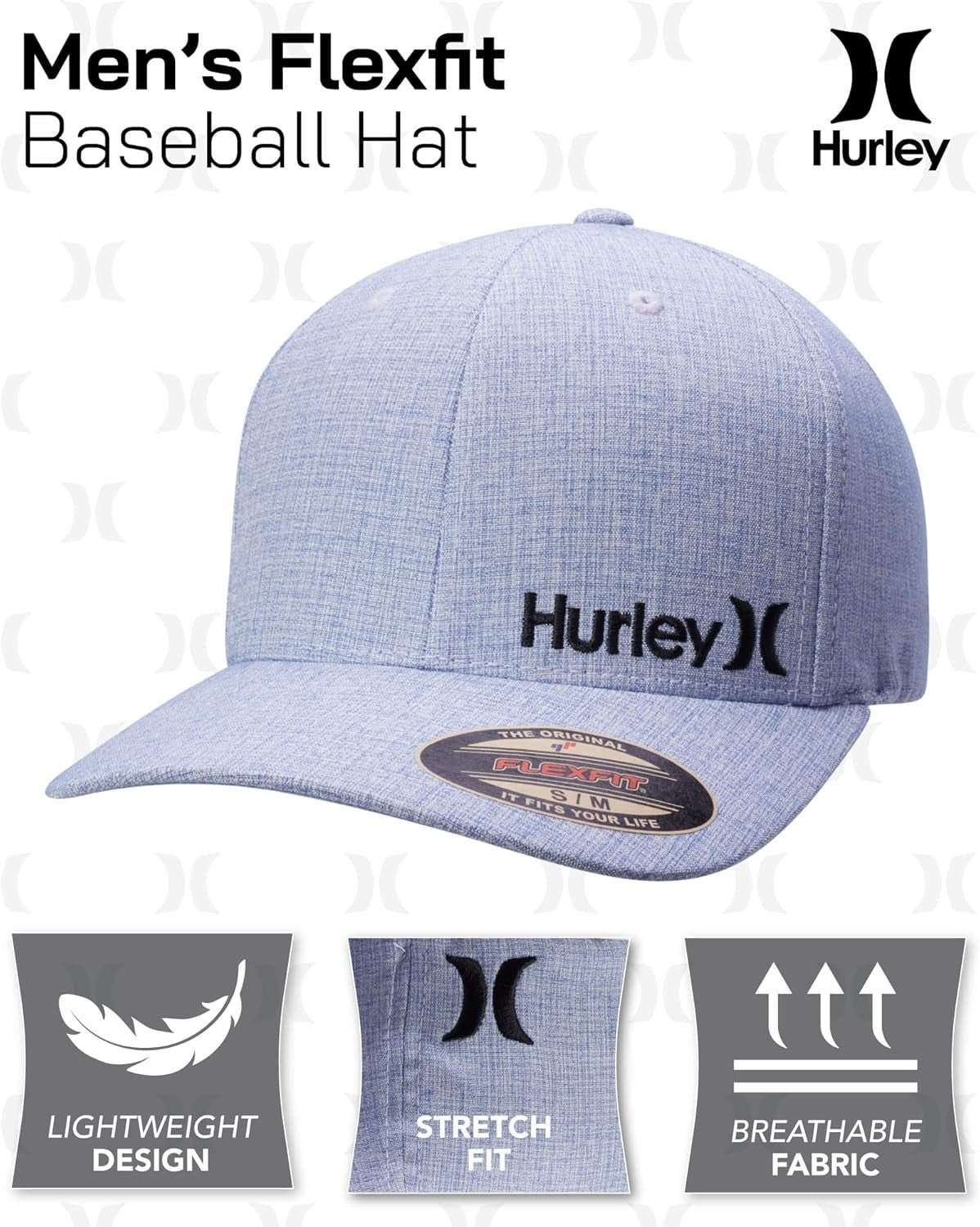 Men'S Baseball Cap - Flexfit Curve Bill Fitted Trucker Hat for Men (S - XL) - WORLD TIME VISITS