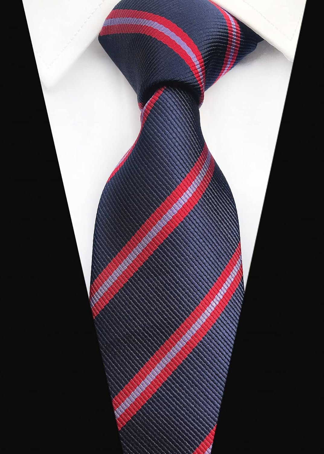 Men'S Classic Necktie Jacquard Woven Ties for Men Formal Business Ties Wedding Party Groomsmen Black Tie - WORLD TIME VISITS