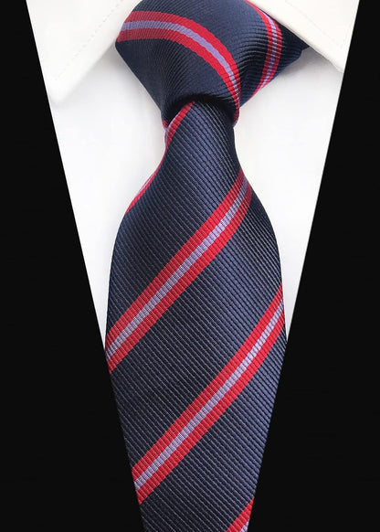 Men'S Classic Necktie Jacquard Woven Ties for Men Formal Business Ties Wedding Party Groomsmen Black Tie - WORLD TIME VISITS