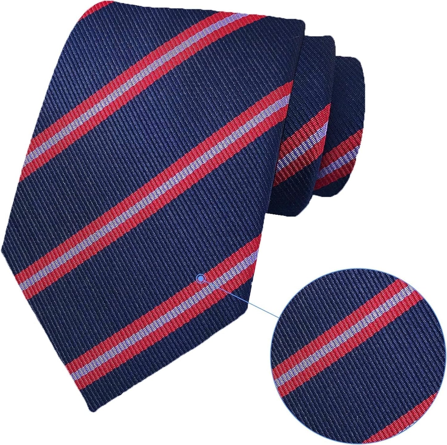 Men'S Classic Necktie Jacquard Woven Ties for Men Formal Business Ties Wedding Party Groomsmen Black Tie