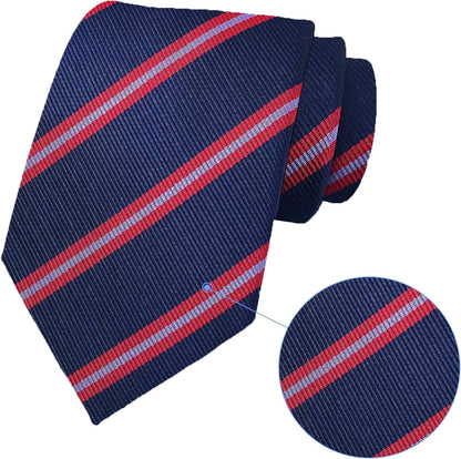 Men'S Classic Necktie Jacquard Woven Ties for Men Formal Business Ties Wedding Party Groomsmen Black Tie
