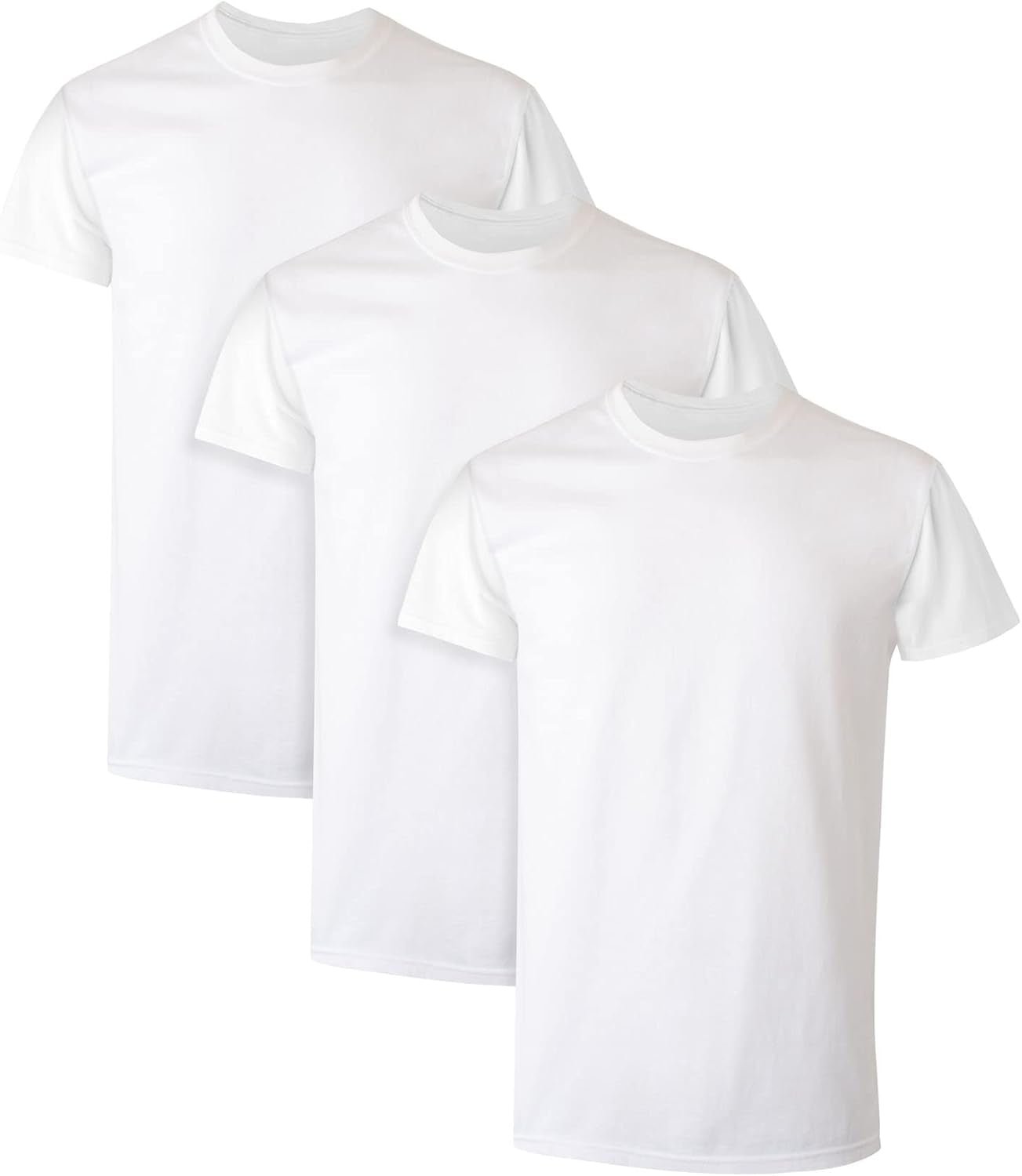 Men'S Cotton, Moisture - Wicking Crew Tee Undershirts, Multi - Packs Available - WORLD TIME VISITS