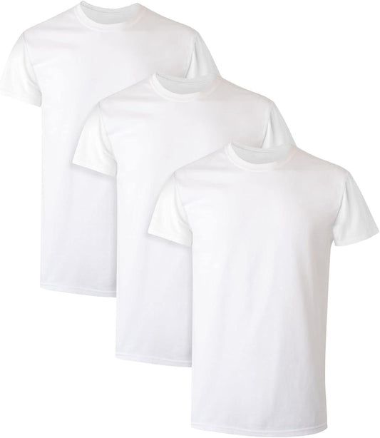 Men'S Cotton, Moisture - Wicking Crew Tee Undershirts, Multi - Packs Available - WORLD TIME VISITS