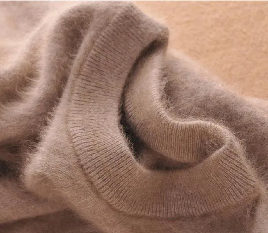 Men'S Fashion 100% Wool Pure Mink Cashmere Sweater Men 2020 Autumn Winter Clothes Super Warm Pullover Jumper for Men Long Sleeve Robe Hombre Pull Homme Hiver Mens Sweater Maglione Uomo Suéter Masculino Suéter De Los Hombres plus Size S - XXXL - WORLD TIME VISITS