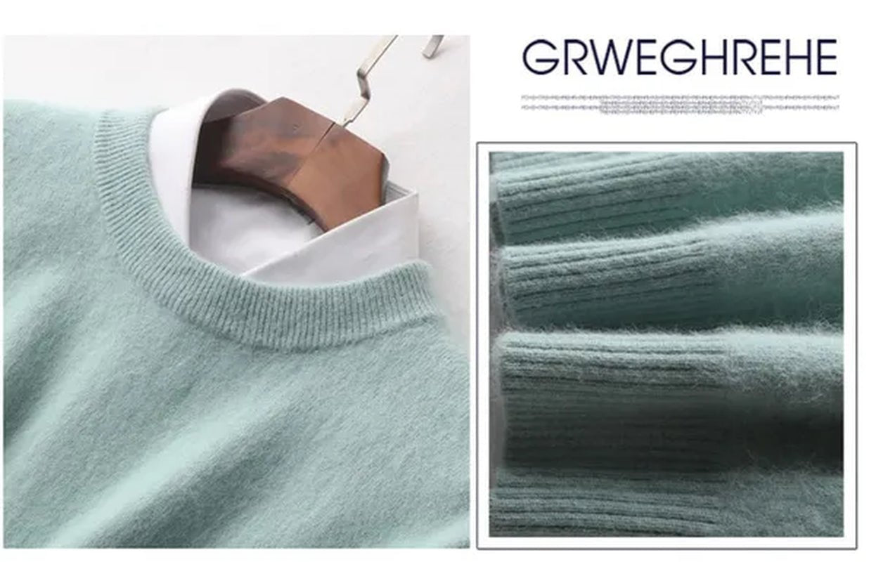 Men'S Fashion 100% Wool Pure Mink Cashmere Sweater Men 2020 Autumn Winter Clothes Super Warm Pullover Jumper for Men Long Sleeve Robe Hombre Pull Homme Hiver Mens Sweater Maglione Uomo Suéter Masculino Suéter De Los Hombres plus Size S-XXXL