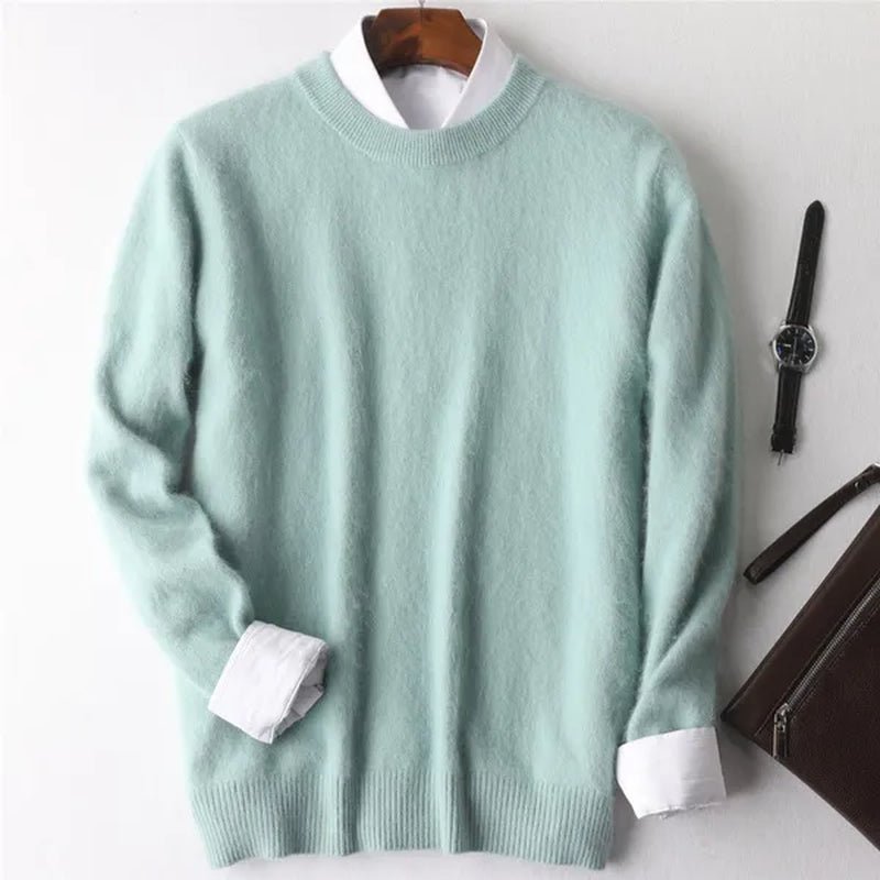 Men'S Fashion 100% Wool Pure Mink Cashmere Sweater Men 2020 Autumn Winter Clothes Super Warm Pullover Jumper for Men Long Sleeve Robe Hombre Pull Homme Hiver Mens Sweater Maglione Uomo Suéter Masculino Suéter De Los Hombres plus Size S - XXXL - WORLD TIME VISITS