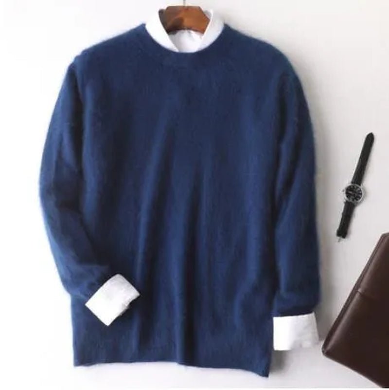 Men'S Fashion 100% Wool Pure Mink Cashmere Sweater Men 2020 Autumn Winter Clothes Super Warm Pullover Jumper for Men Long Sleeve Robe Hombre Pull Homme Hiver Mens Sweater Maglione Uomo Suéter Masculino Suéter De Los Hombres plus Size S-XXXL