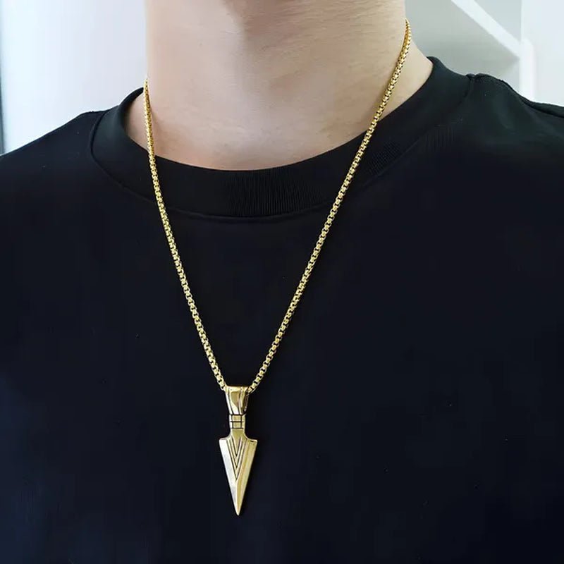 Men'S Fashion Jewelry Black Gold Silver Color Pendant Long Chain Necklaces Mens Necklaces - WORLD TIME VISITS