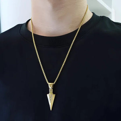 Men'S Fashion Jewelry Black Gold Silver Color Pendant Long Chain Necklaces Mens Necklaces - WORLD TIME VISITS