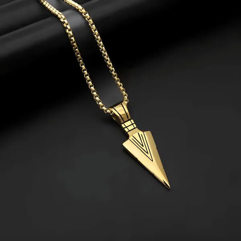 Men'S Fashion Jewelry Black Gold Silver Color Pendant Long Chain Necklaces Mens Necklaces