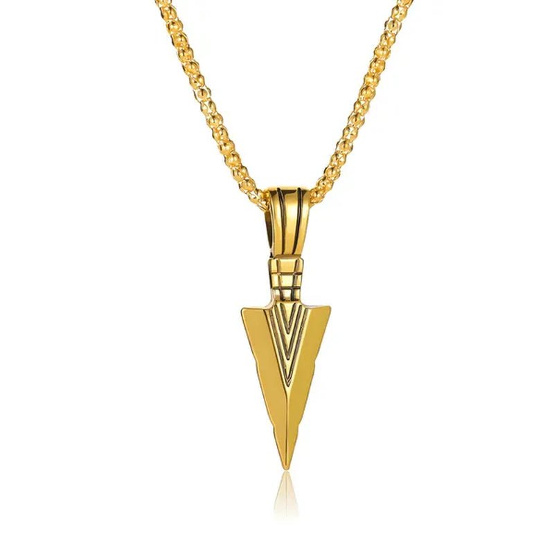 Men'S Fashion Jewelry Black Gold Silver Color Pendant Long Chain Necklaces Mens Necklaces