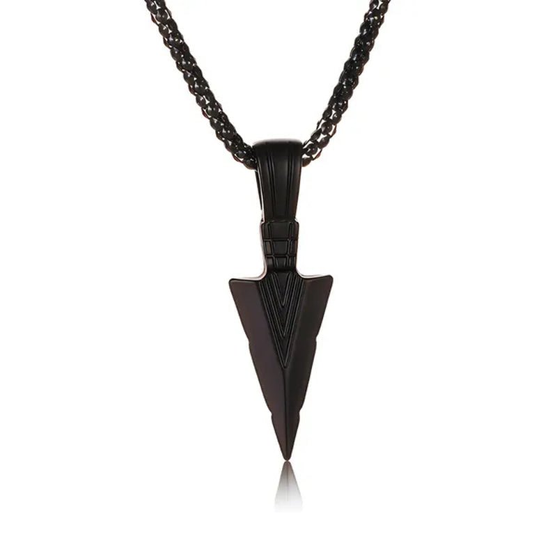 Men'S Fashion Jewelry Black Gold Silver Color Pendant Long Chain Necklaces Mens Necklaces