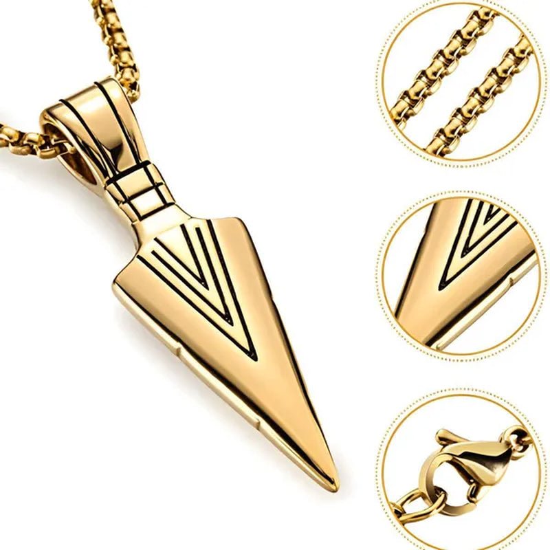 Men'S Fashion Jewelry Black Gold Silver Color Pendant Long Chain Necklaces Mens Necklaces