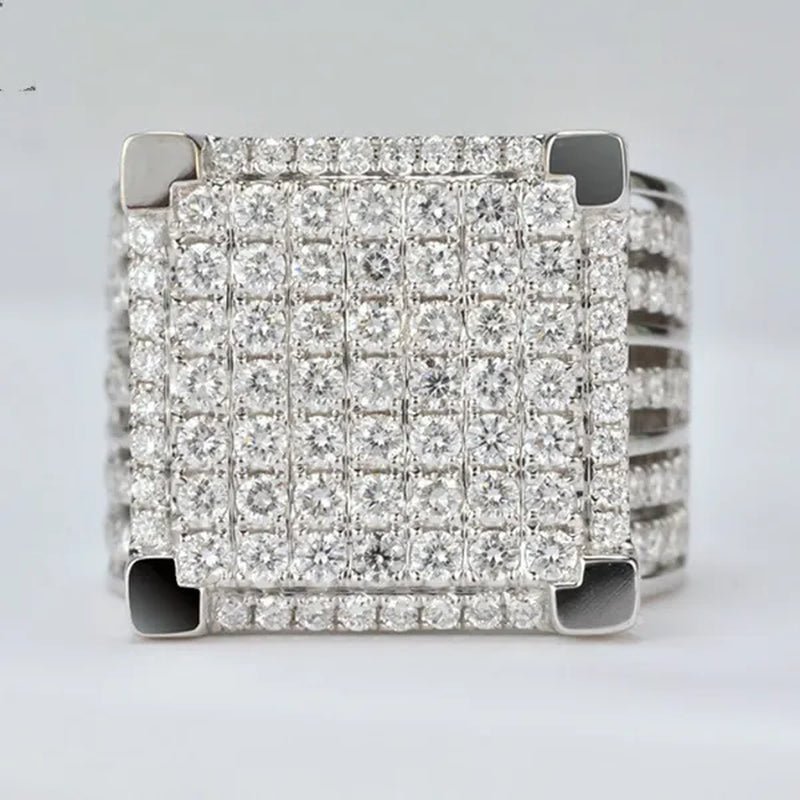 Men'S Natural White Stone 925 Sterling Silver Ring Gifts